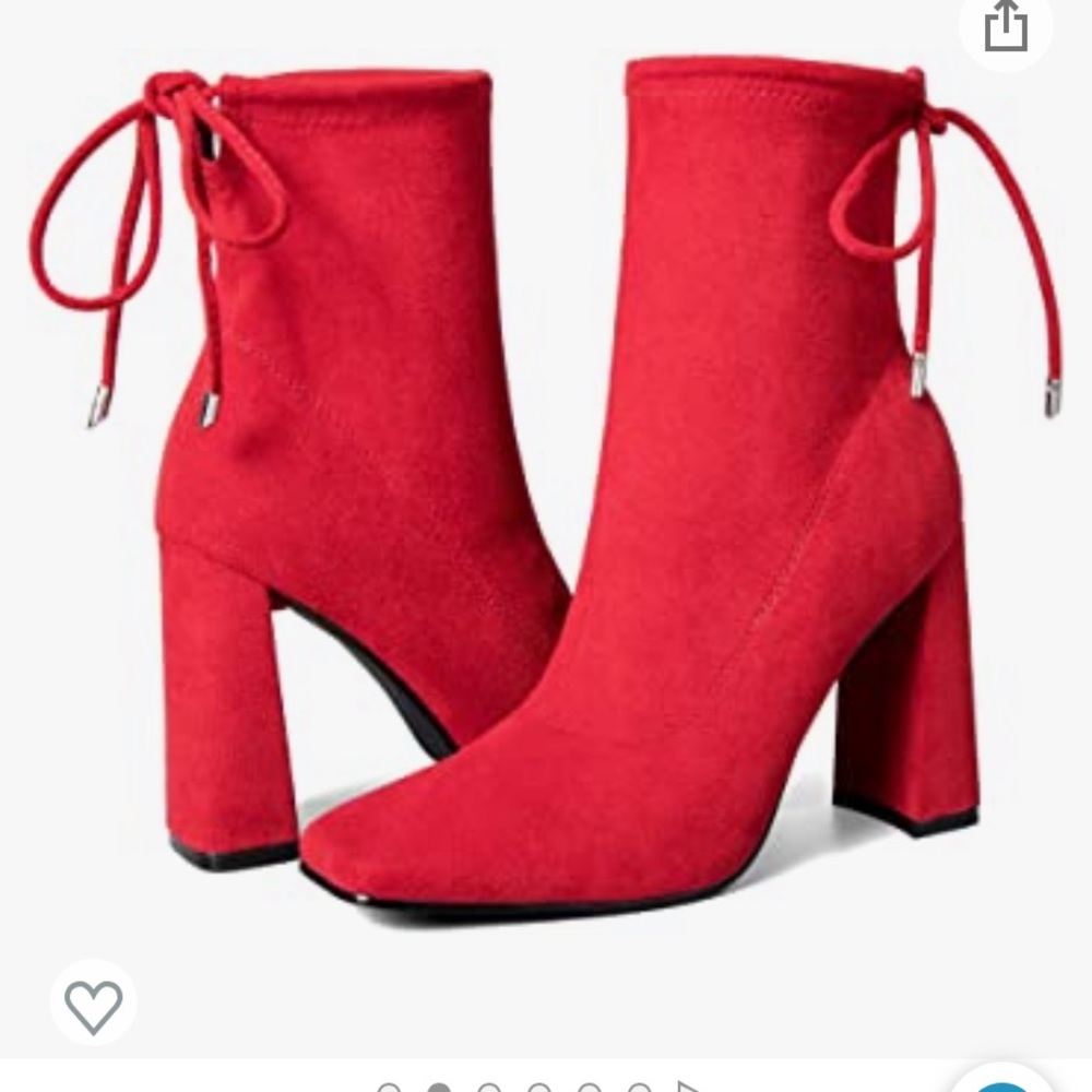 NEW never worn Red Heeled Booties